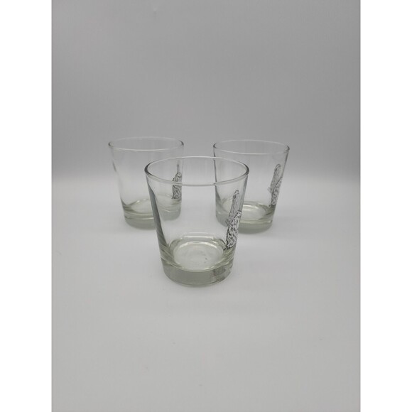 Maltese, Lhasa or Shitsu on The Rocks Bar Glasses Libbey Set Of 3 Vintage - Picture 7 of 12